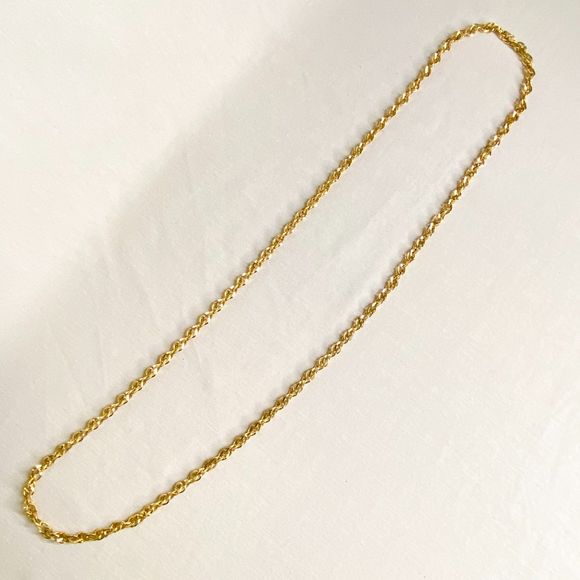 Opera Chain Necklace Gold Tone Spiral Links 36" - Picture 4 of 7